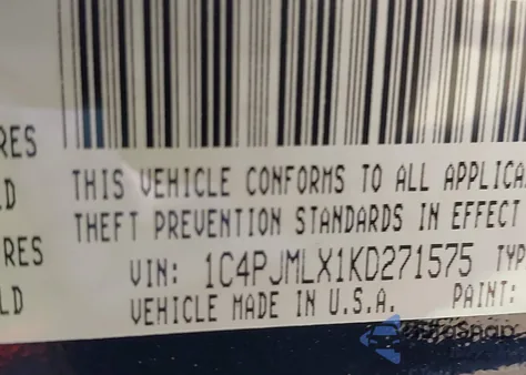 2019 Jeep Cherokee Latitude Plus 4X4 from USA, damaged, VIN 1C4PJMLX1KD271575